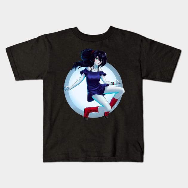 Marceline In the Moon Kids T-Shirt by rafafloresart